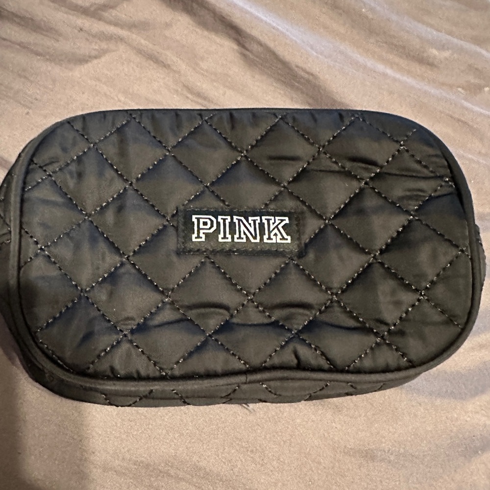 Victoria's Secret PINK Black quilted waist bag Fanny pack